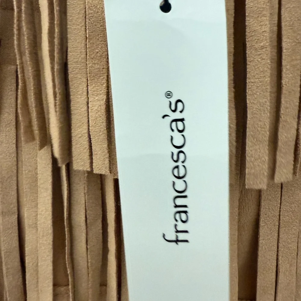 Fringe Brown Dress Francesca’s Small - Picture 5 of 6